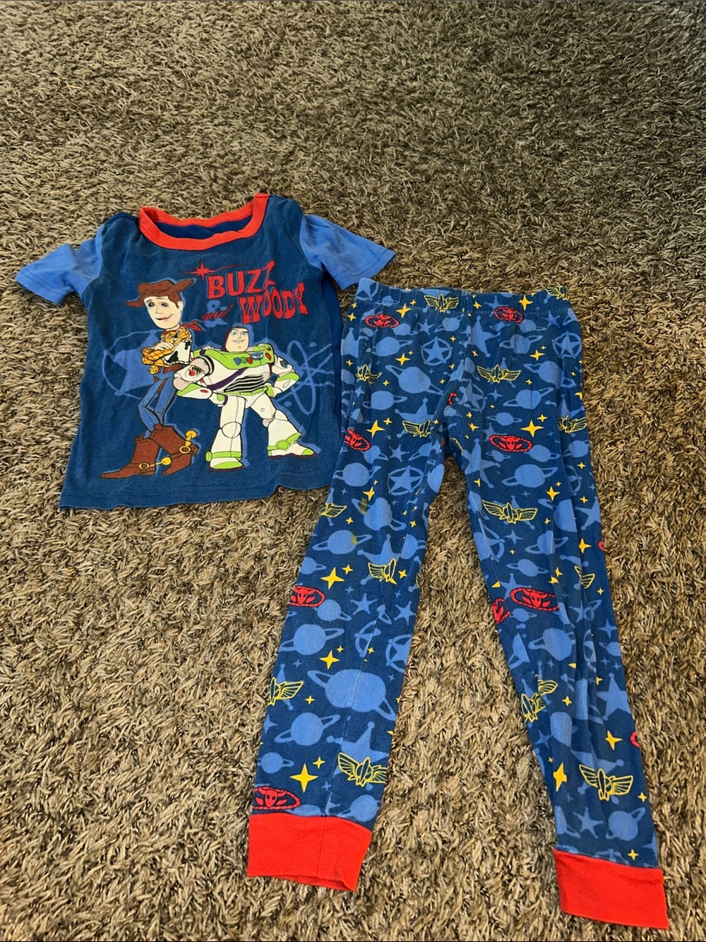Toy Story Kids' Buzz & Woody Blue Pajama Set